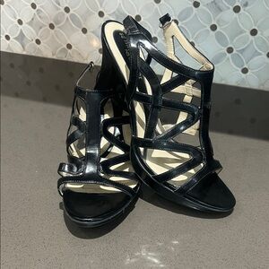 Chic Black Cutout Women's Heels